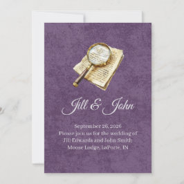 Anuncio de Boda de Dark Academia