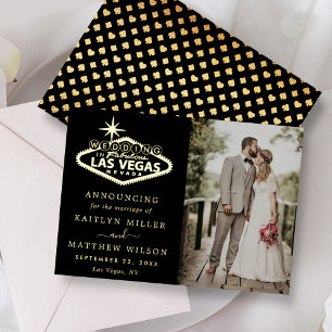 Anuncio de Boda de Destino Elegante en Las Vegas