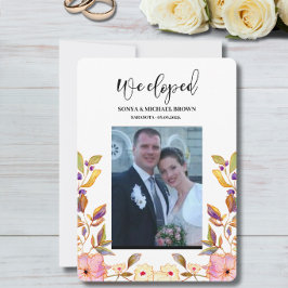 Anuncio de Boda de Elopamiento Floral de Primavera