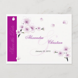 Anuncio de boda de fecha de reserva de floración d