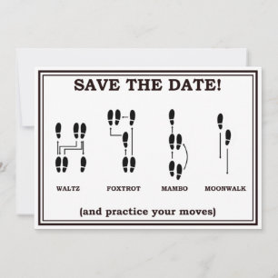 Anuncio de boda de fecha de salvación de baile