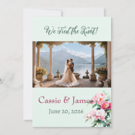 Anuncio de Boda de Fotos Florales Románticas