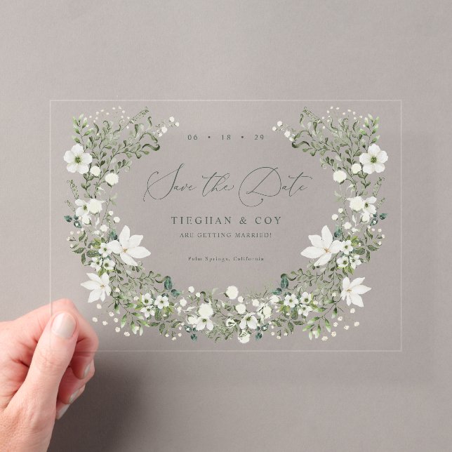 Anuncio de boda de guardado de fecha de resina sal (Insitu (portátil))