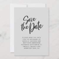Anuncio de boda de guardar fecha con guión moderno