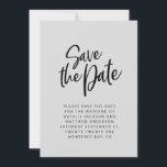 Anuncio de boda de guardar fecha con letra moderna<br><div class="desc">Invitación de boda de guardar fecha con letra moderna. Anuncio de boda moderno con respaldo geométrico y texto de letra de moda. Los colores se pueden cambiar para adaptarse a tu esquema de color.</div>
