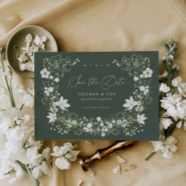 Anuncio de Boda de Guardar Fecha Jardín Salvia