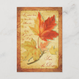 Anuncio de Boda de Hojas de Otoño para Guardar la
