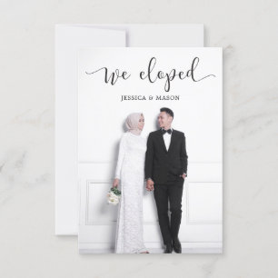 Anuncio de Boda de Huida Romántica Invitación Foto