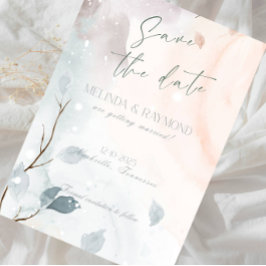 Anuncio de Boda de Invierno Elegante