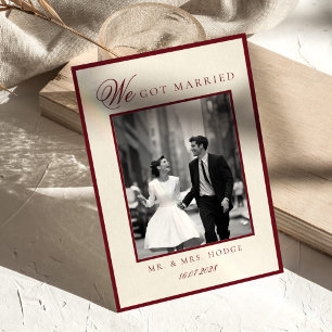 Anuncio de boda de lujo en foto en blanco y negro