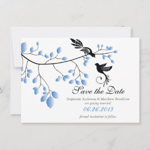 Anuncio de Boda de Pájaros de Amor Salven la Fecha