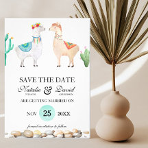 Anuncio de Boda de Pareja de Llamas Save the Date