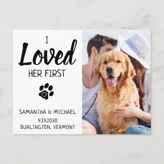 Anuncio de Boda de Perro con Foto Personalizada Sa (Anverso)