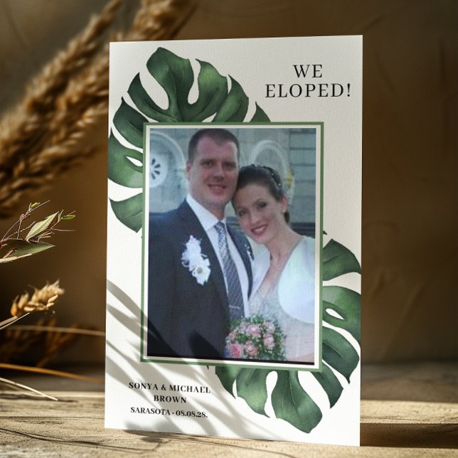 Anuncio de Boda de Photo Monstera Nos Fugamos (Subido por el creador)