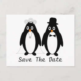 Anuncio de Boda de Pingüino Guarda la Fecha