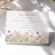 Anuncio de Boda de Pradera Romántica con Flores Si