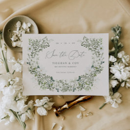 Anuncio de boda de Salvia Jardín Save The Date