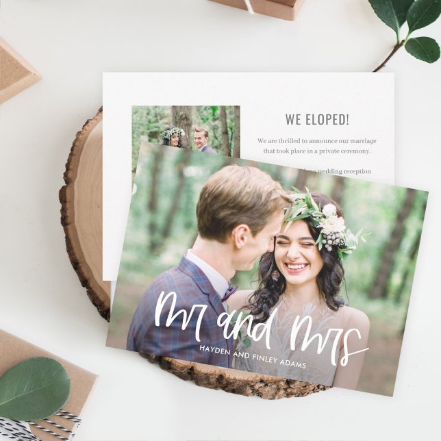 Anuncio de boda editable con letras divertidas en  (Subido por el creador)
