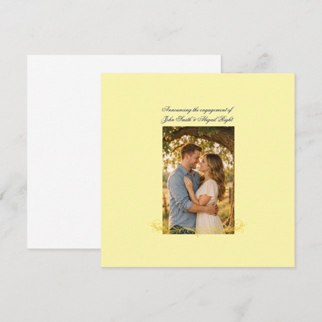 Anuncio de Boda Elegante (Anverso / Reverso)