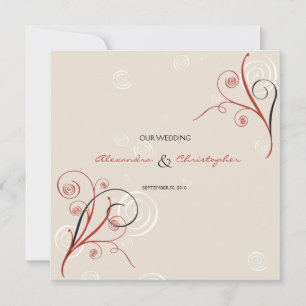Anuncio de Boda Elegante con Remolinos