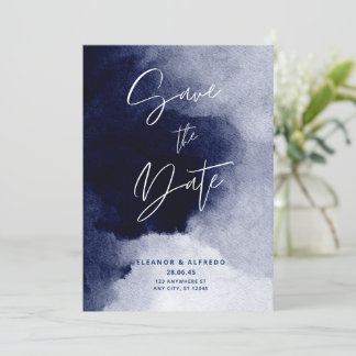 Anuncio de boda elegante de invitación a la fecha