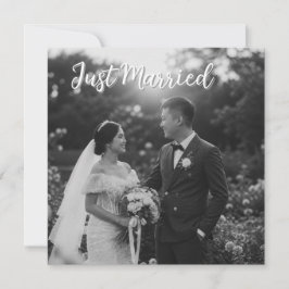 Anuncio de Boda Elegante en Blanco y Negro