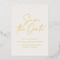 anuncio de boda escrito a mano con lámina real de 