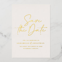 anuncio de boda escrito a mano con papel de alumin