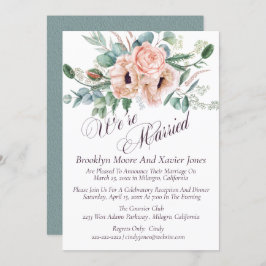 Anuncio de Boda Estamos Casados Poppy Radiance