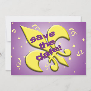 Anuncio de Boda Fleur de Lys para Guardar la Fecha