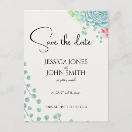 anuncio de boda floral acuarela botánica