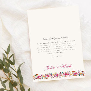 Anuncio de Boda Floral Clásico Perla Cisne