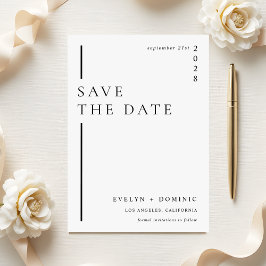 Anuncio de Boda Formal Minimalista Moderna