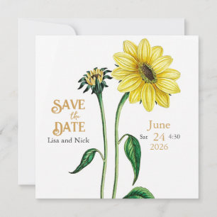 Anuncio de Boda Helianthus Save the Date