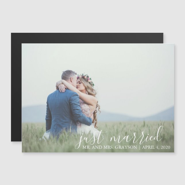 Anuncio de boda| Imán (Anverso/Reverso)