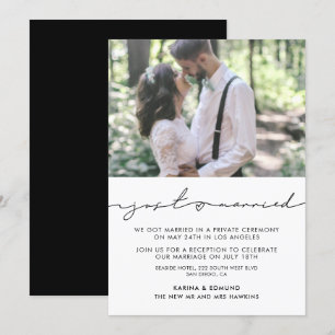 Anuncio de boda minimalista moderno a mano