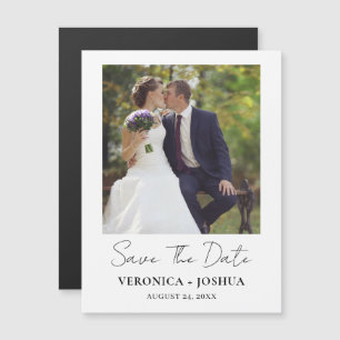 Anuncio de boda minimalista para guardar la fecha