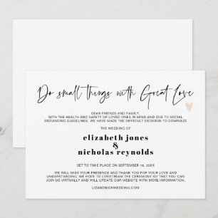 Anuncio de Boda Minimalista y Pequeña Rediseñada