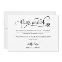 Anuncio de Boda Moderna Nos Casamos / Nos Fugamos