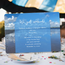 Anuncio de Boda Nos Casamos Mar y Cielo