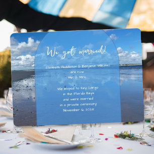 Anuncio de Boda Nos Casamos Mar y Cielo