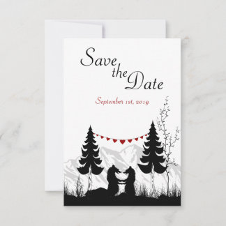 Anuncio de Boda Osos de Montaña Guardar la Fecha