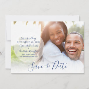 Anuncio de boda para guardar la fecha con foto per
