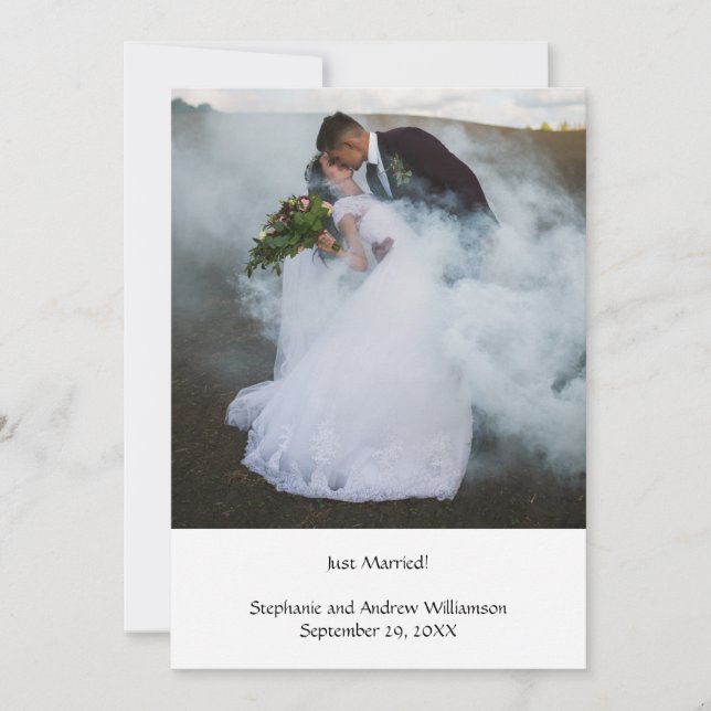 Anuncio de boda personalizada con foto para fuga d (Anverso)