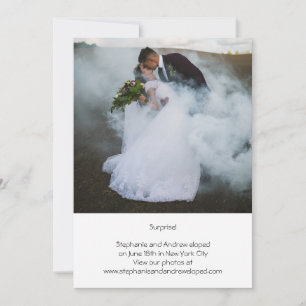 Anuncio de boda personalizada con foto para fuga d