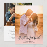 Anuncio de Boda Personalizado con Foto a Dos Caras