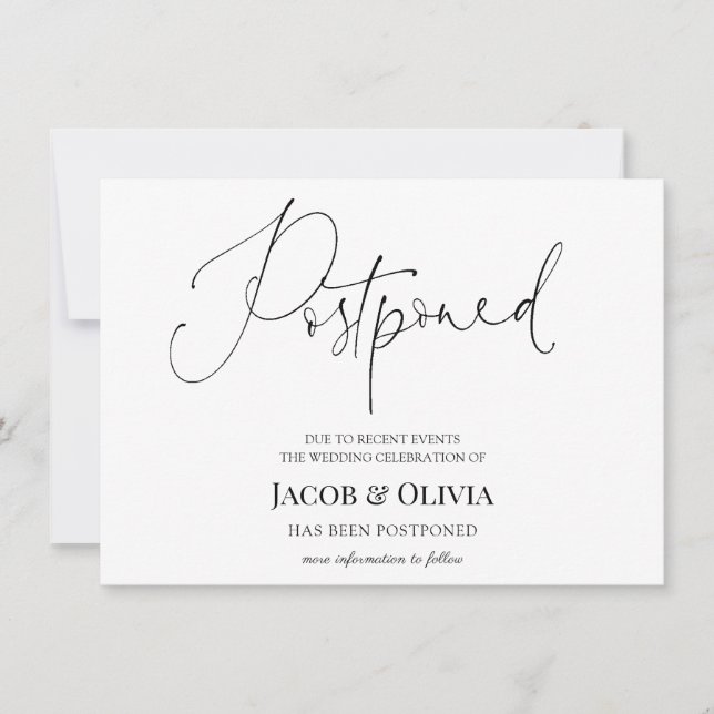 Anuncio de Boda Pospuesta (Anverso)