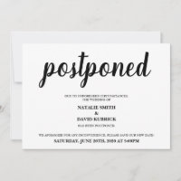 Anuncio de Boda Pospuesta Cambio de Fecha