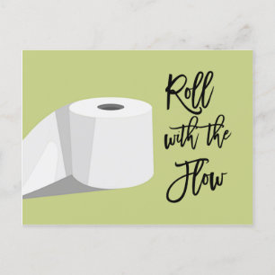 Anuncio de boda pospuesta con papel higiénico de h