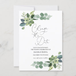 Anuncio de Boda Pospuesta de Eucalipto